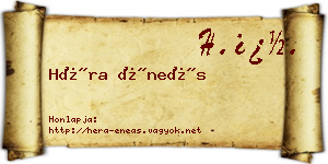 Héra Éneás névjegykártya